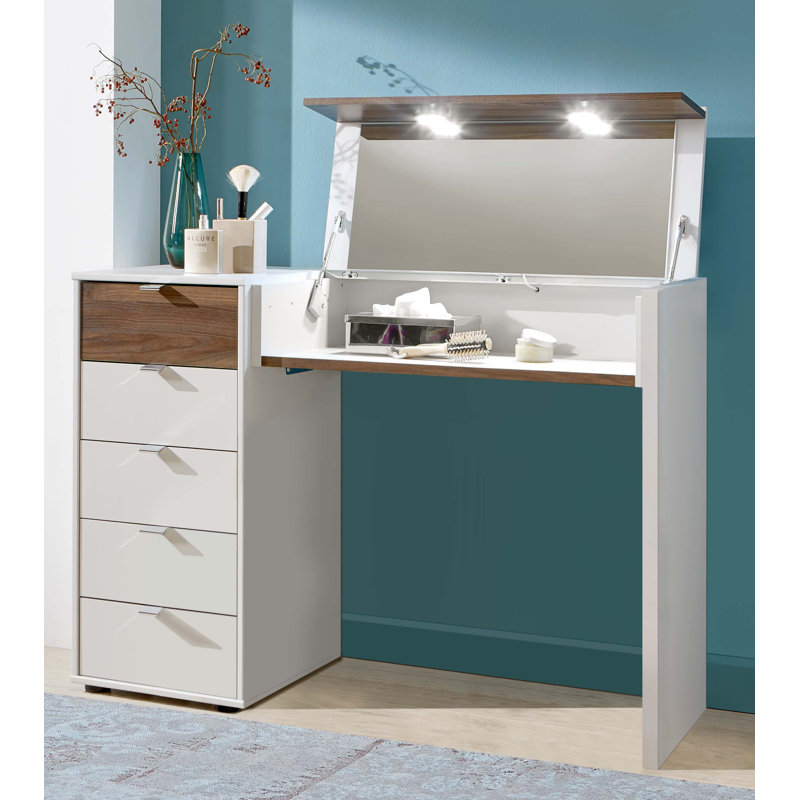 Ebern Designs Schminktisch Bergen mit Spiegel | Wayfair.de